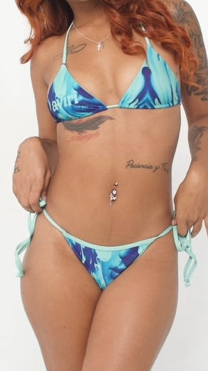 Tropique Noire Bikini Bottom (mint/blue)