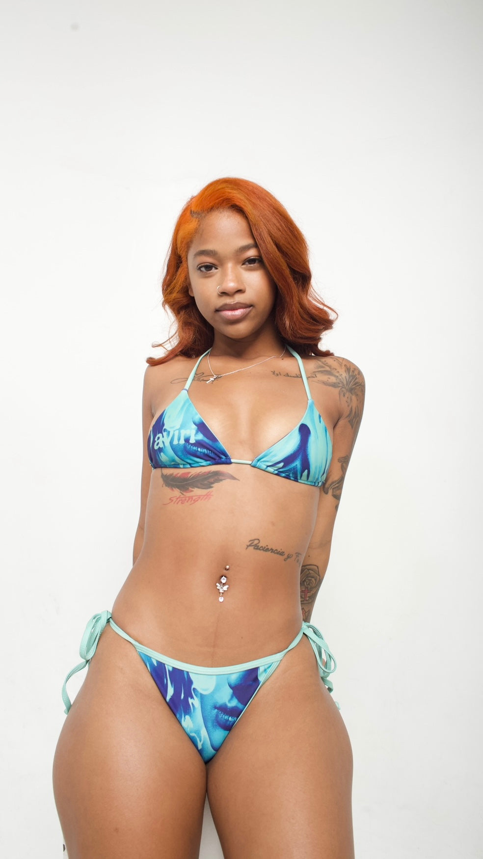 Tropique Noire Bikini Bottom (mint/blue)