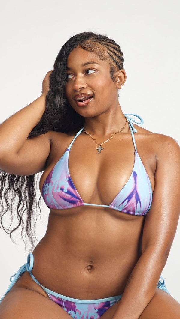 Tropique Noire Bikini Top (lavender/blue)